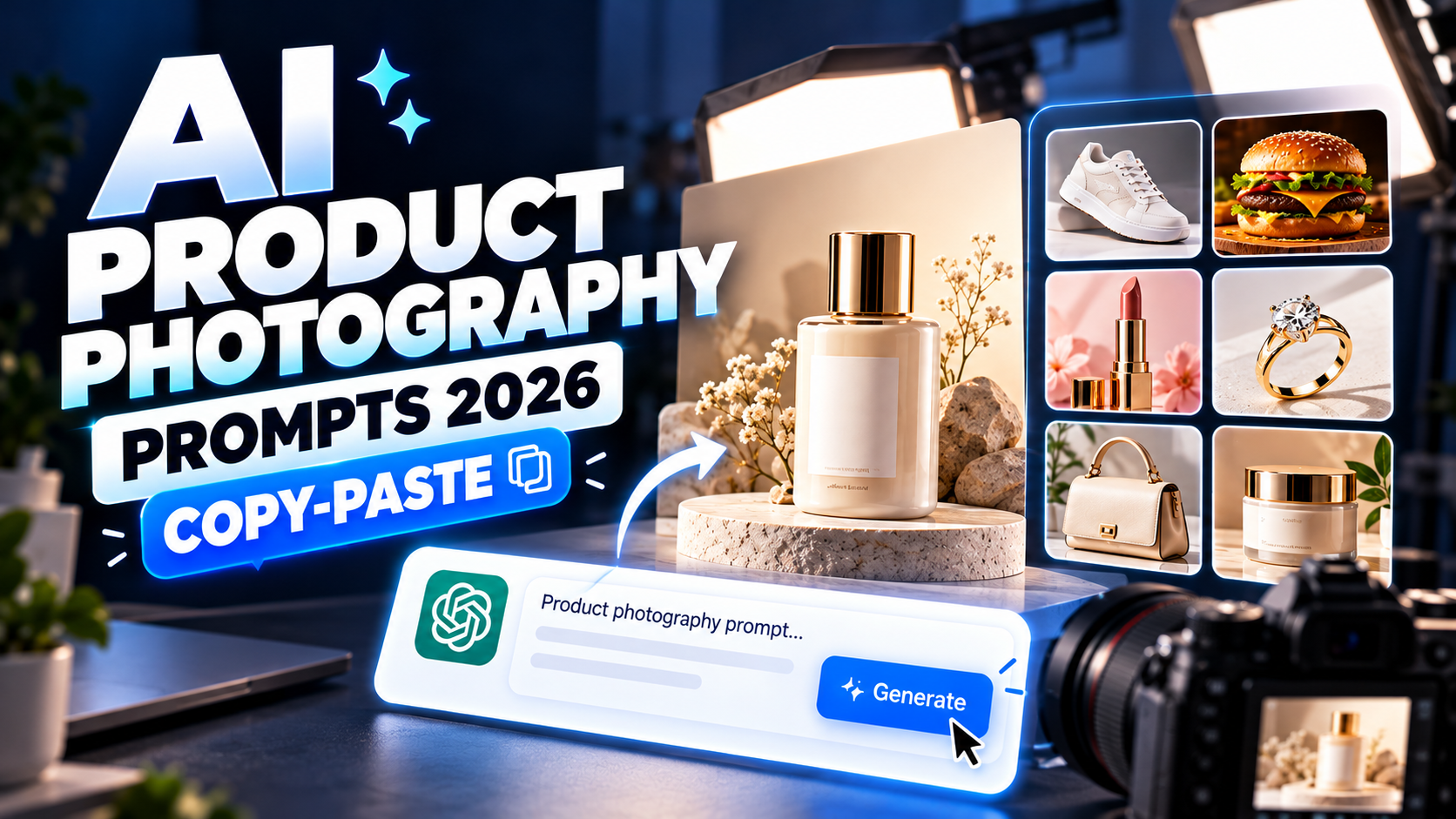 AI Product Photography Prompts 2026: Copy-Paste Ideas for Ecommerce